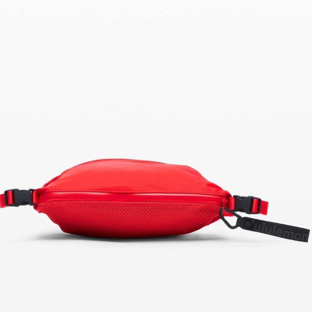 Lululemon All Hours Belt Bag Fanny Pack Carnation Red Logo Keychain Adjustable